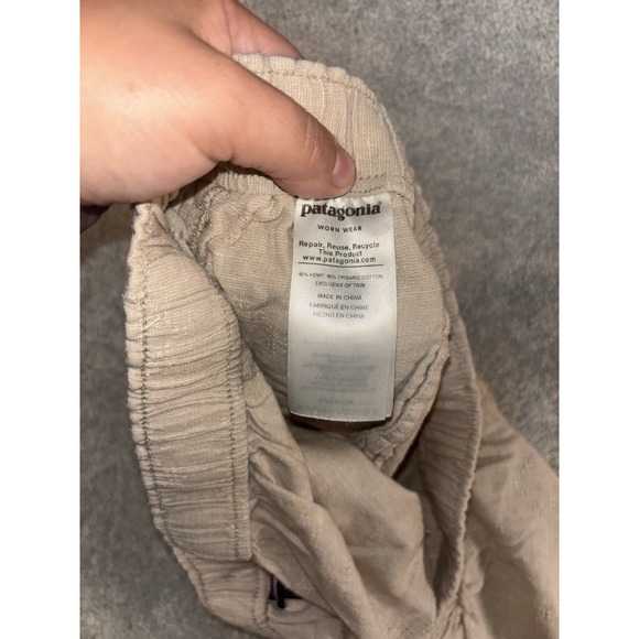 Patagonia‎ Island Hemp Baggie Shorts Beige Pockets 57030 Women's XL Pockets - Picture 5 of 10